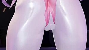 that bitch knight bronya from helltaker shakes her big ass and tits in hot dance