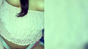 18-year-old girl with perfect tits sucks my fingers in real amateur homemade video