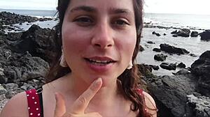 Seductive Stepmom Teaches Free Sex Lessons on Crowded Public Beach