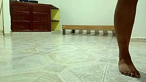 curvy chubby mexican neighbor cleans her new apartment bending over her fat ass