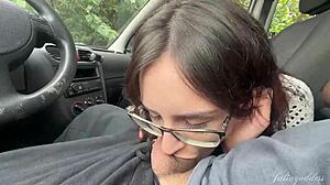 i deepthroat foreskin cock in car then gulp cum load