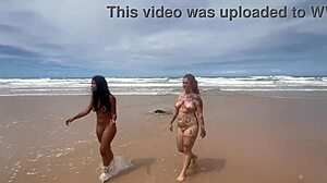 Stripping bikini on crowded bahia beach, these teens give to every guy