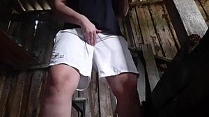 Village Girl Masturbates In A Barn With Her Clothes On So No One Catches Her