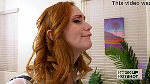 Scarlett Skies, Skinny Redhead With Blue Eyes, Wants More Rough Nasty Sex