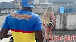 Suzie Slut Gives Ass to Attendant After Buying Gas