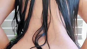 Naughty maid catches boss's huge cock for closeup assfucking