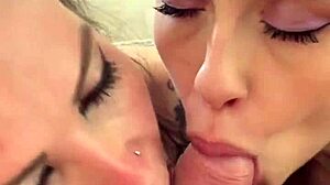 Double Blowjob Gets Dirty with Rimjob as Teen Milf Swap Cum Big Tits Blonde Brunette POV Threesome
