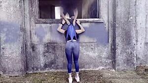 super wedgie wedgies that girl's sexy ass to the limit!