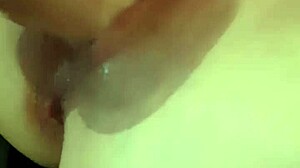 girlfriend sneaks dildo fun deep in her pussy when alone with toys teasing