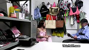 Horny lingerie cougar milf demands hardcore fuck during office police cavity search