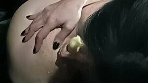 my girlfriend shoves banana deep in my ass mi novia me mete banana en el culo