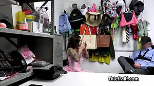 Horny lingerie cougar milf demands hardcore fuck during office police cavity search