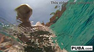 underwater with samantha rone teasing pussy by the pool nude