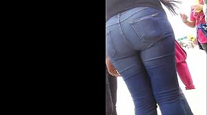 WOW CHECK OUT THIS LATINA TEEN'S BIG CANDID ASS IN TIGHT JEANS!