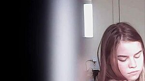 watching this big boobs blonde changing her massive tits