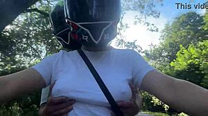 i picked up a didi client no bra and he noticed my huge tits right away