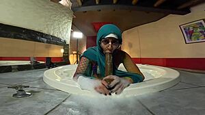my pussy to mouth action in jacuzzi with mia niqab
