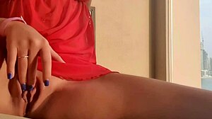 Colombian milf squirts masturbating pink pussy for stepbro