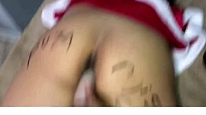 sexy santa latina prostitute plays dirty with huge dildo toys nonstop