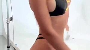 Boutinela's Black Bikini Ass Worship Thong Panties Compilation