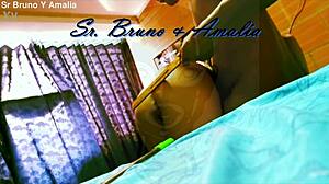 Colombian submissive amalia bound in bdsm session takes hard spanking on her big ass cheeks