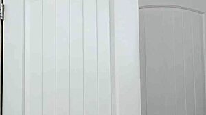 Horny Asian housewife bent over for black cabana boy's double vaginal doggystyle pounding