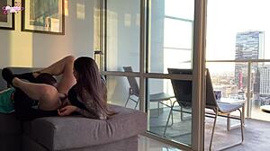 Sunset Creampie Fills Dripping Wet Pussy After Rough Interracial Riding and Squirting