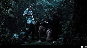 imagine this big titted asian bound in woods used hard like a doll...