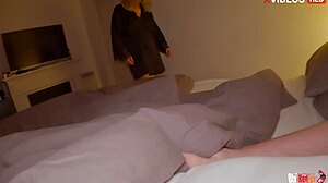 stepson pounds milf mommy's wet pussy after hubby fight and fills mouth