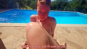 damn that russian bitch rode my cock so hot by the pool