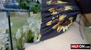 Big Ass Blondie Jenna Starr's Huge Natural Tits Bounced In Garden Fuck!