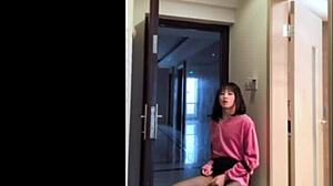 Asian Ladyboy Jerks Dick Flashes Woman Cums