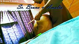 Colombian submissive amalia bound in bdsm session takes hard spanking on her big ass cheeks