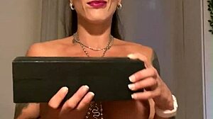 horny tattooed brunette dildo fucks pussy squirts huge orgasm