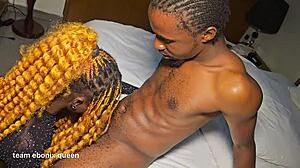 Skinny Sarah's Petite Pussy Stretched by Ebony Monster Cock Ride!