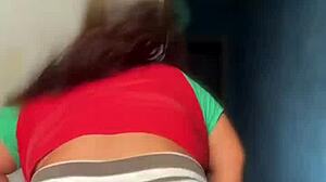 Chubby BBW Fat Novinha Dances Seductively with Curves