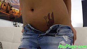 Asian Babe's Tight Ass Pounded Missionary Style in Glamorous Small Tits Session