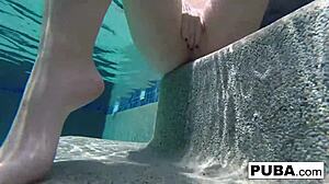 underwater with samantha rone teasing pussy by the pool nude