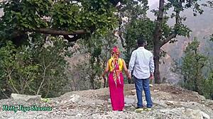 Desi Fucks Friend's StepSister Hard While She Pisses Outdoor - Juicy Pussy Closeup