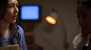 latina doctor seduces her petite nurse with licks and kisses to avoid hospital trouble