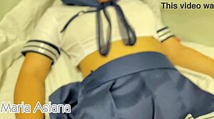 Pretty stepdaughter's fingers tease her curvy creampie dreams