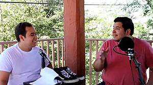 three hot chubby guys with monster cocks and big tits craving ass