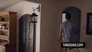 pervy stepson pounds stepmom queenie sateen and vanessa sky outdoors? 