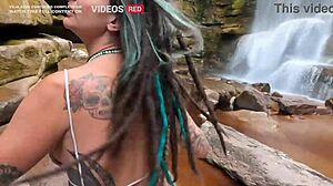 We got caught fucking publicly at the waterfall Alemaohub!