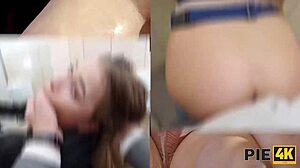 Two russian girls rim one guy's ass in kinky ffm share