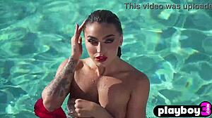 glamorous milf emily rinaudo strips lingerie poses naked bubble butt