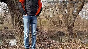 Groping Stepmom-in-Law's Juicy Wet Pussy in Outdoor Public Thrill