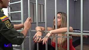 Cop pounds big ass whore missionary and doggystyle at police station rough