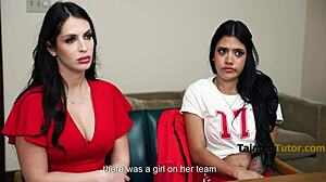 Rich milf alice thunder dominates student richard glaze on desk