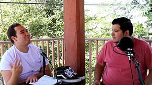 three hot chubby guys with monster cocks and big tits craving ass